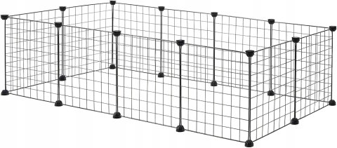 Ogrodzenie WYBIEG KOJEC dla królika kota świnki DIY 12 paneli 142x72x36 cm