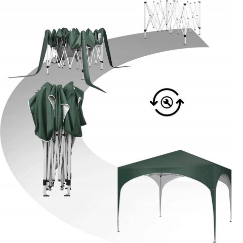 PAWILON OGRODOWY WOLTU Pop-Up, wodoodporny Oxford, 3x3 m, zielony
