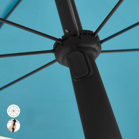 Parasol plażowy ogrodowy tarasowy łamany okrągły regulowany 135 cm UV