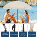 Parasol plażowy tarasowy woltu śr. 175cm kolor beżowy składany