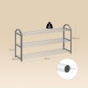 REGAŁ NA BUTY WOLTU 3 poziomy, 18.5D x 79W x 42.5H cm szary