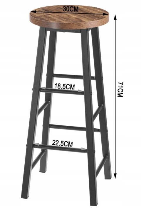 STOŁEK BAROWY Woltu zestaw 2 szt. 71 cm