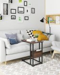 STOLIK POMOCNICZY kawowy nocny WOLTU 55x36x59,5cm ciemny buk