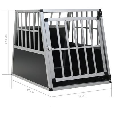 Transporter dla psa kota Woltu czarny uniwersalny 54 x 69 x 50 cm aluminium