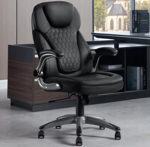FOTEL KRZESŁO ERGONOMICZNE BIUROWE GAMINGOWE WOLTU CZARNY