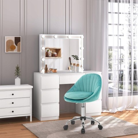 Fotel obrotowy krzesło biurowe Woltu 82x47,5x47,5 cm turkusowy