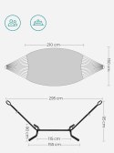 HAMAK OGRODOWY z drążkiem Songmics beżowy 240 kg 295 x 150