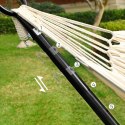 HAMAK OGRODOWY z drążkiem Songmics beżowy 240 kg 295 x 150