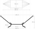 HAMAK OGRODOWY z drążkiem Songmics beżowy 240 kg 295 x 150