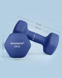 HANTLE powlekane/gumowane stałe Songmics 2 x 5 kg