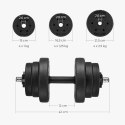 Hantle bitumiczne regulowane Songmics 2x 10 kg