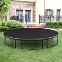 POKROWIEC NA TRAMPOLINĘ 305 cm plandeka z otworami odpływowymi czarny