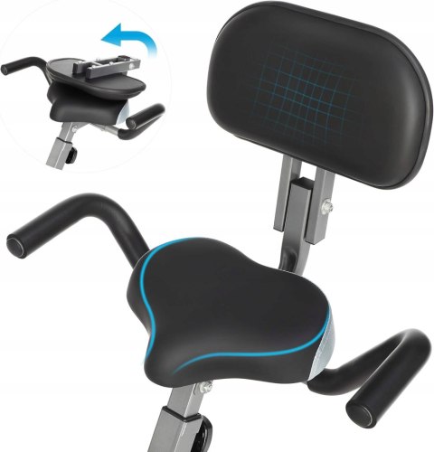 ROWER TRENINGOWY stacjonarny 70x41x113 cm Czarny-Szary