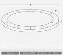 SONGMICS OSŁONA na sprężyny do trampoliny 305cm, różowa