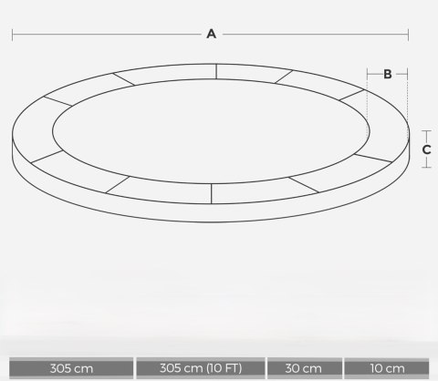 SONGMICS OSŁONA na sprężyny do trampoliny 305cm, różowa