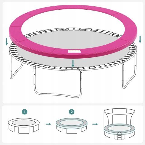 SONGMICS OSŁONA na sprężyny do trampoliny 305cm, różowa