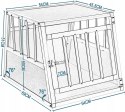 Transporter dla psa Eugad biały, srebrny S/M 69 cm x 54 cm 51 cm