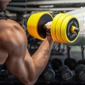 ZESTAW HANTLI 2x10 kg żółty