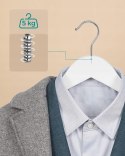 ZESTAW WIESZAKÓW z rowkami na ramiona SONGMICS białe