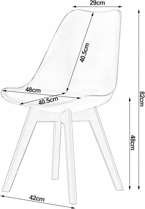 Krzesło Hoker zestaw 2 sztuk Woltu biały 82 cm skóra sztuczna lite drewno