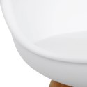 Krzesło Hoker zestaw 2 sztuk Woltu biały 82 cm skóra sztuczna lite drewno
