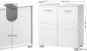 SZAFKA POD UMYWALKĘ BIAŁA SONGMICS BBK110W01