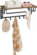 PÓŁKA ŚCIENNA Z WIESZAKAMI LOFT INDUSTRIALNA RETRO