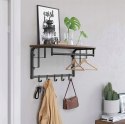 PÓŁKA ŚCIENNA Z WIESZAKAMI LOFT INDUSTRIALNA RETRO