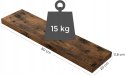 PÓŁKA WISZĄCA NA ŚCIANĘ LOFT RUSTYKALNA 80 x 20 cm