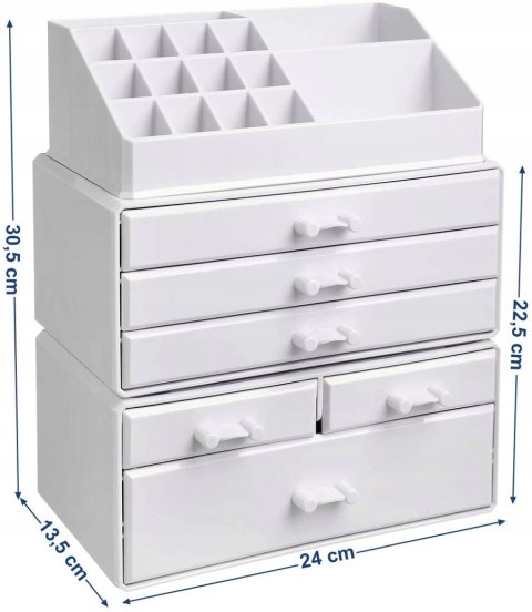 ORGANIZER SORTER NA KOSMETYKI BIŻUTERIĘ BIAŁY ORGANIZER SORTER NA KOSMETYKI BIŻUTERIĘ BIAŁY