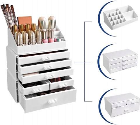 ORGANIZER SORTER NA KOSMETYKI BIŻUTERIĘ BIAŁY ORGANIZER SORTER NA KOSMETYKI BIŻUTERIĘ BIAŁY