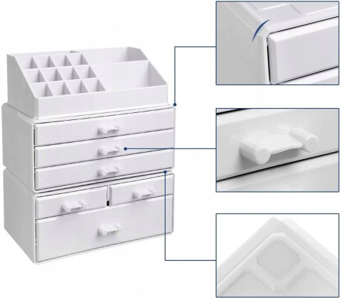 ORGANIZER SORTER NA KOSMETYKI BIŻUTERIĘ BIAŁY ORGANIZER SORTER NA KOSMETYKI BIŻUTERIĘ BIAŁY